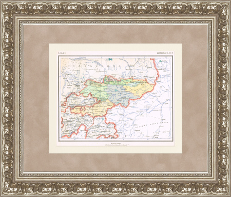 Киргизская АССР, старинная карта, 1928 г.