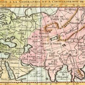 Старинная карта Российской империи, Азии и Европы, 1752 г.