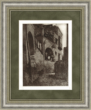 Улица на Капри, с офорта В.Д. Фалилеева