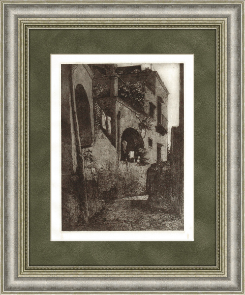 Улица на Капри, с офорта В.Д. Фалилеева