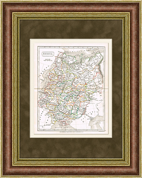 Карта Центральной России, сер. 19 в.