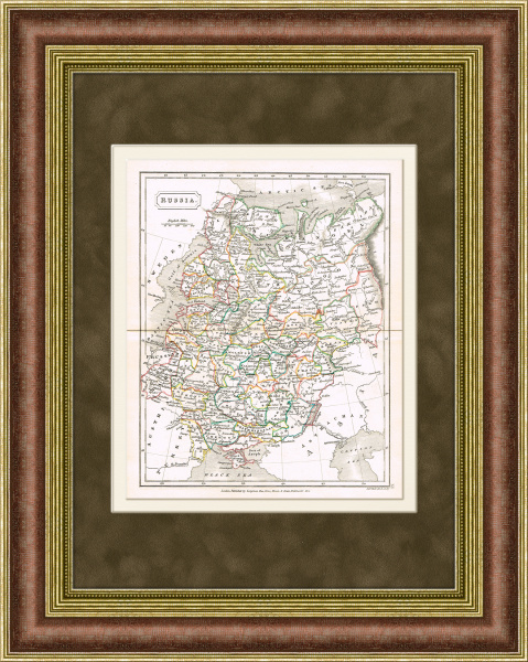 Карта Центральной России, сер. 19 в.