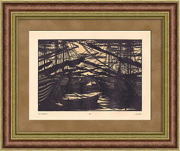 Снасти, цинкография А.П. Остроумовой-Лебедевой. 1924 год