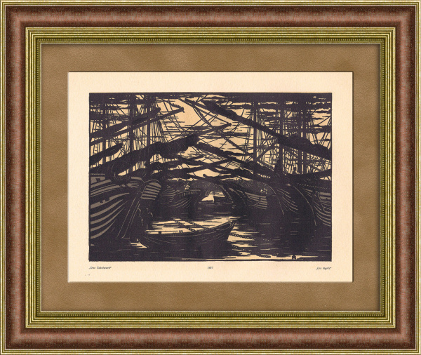 Снасти, цинкография А.П. Остроумовой-Лебедевой. 1924 год