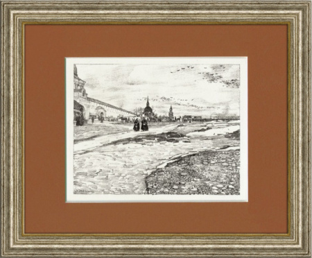 Сергиев Посад, большая литография Юона
