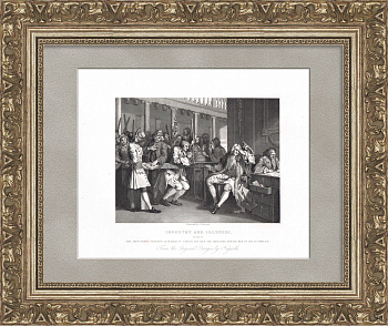 Судебный исполнитель и просящий о помиловании. Гравюра с картины Хогарта