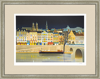 Баржа. La Peniche . Авторская литография Баржа. La Peniche . Авторская литография