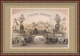 Выставка призеров сельского хозяйства и промышленности, 1860 год. Антикварная литография