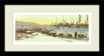 Восточная Сибирь: фактория на Тунгуске. С гравюры В. Мешкова