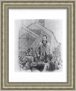 Феликс Дзержинский выступает перед шахтерами