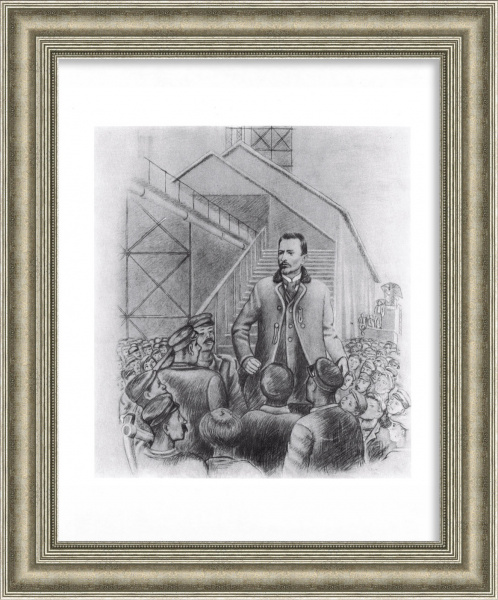 Феликс Дзержинский выступает перед шахтерами