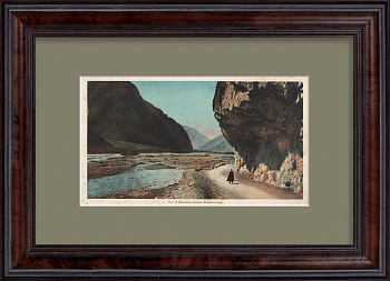 Балтинское ущелье. Военно-Грузинская дорога, дореволюционная графика