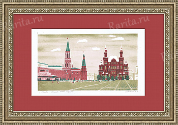 Красная площадь и Исторический музей. Литография А.В. Данилова Красная площадь и Исторический музей. Литография А.В. Данилова