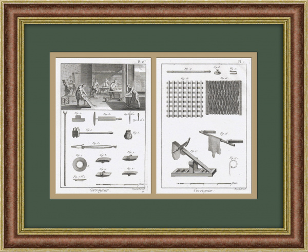 Кожевенно-дубильное производство. Гравюры на меди, бумага ручной выделки, 1770-е гг.