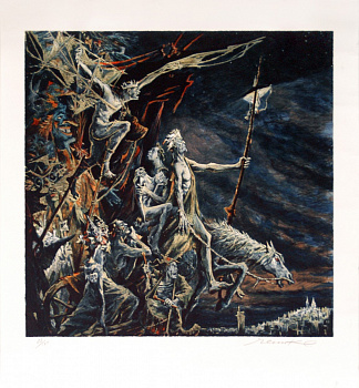 Процессия. Авторская литография С. Чепика (№ 23/175)