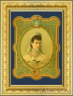 Русская императрица Мария Федоровна, супруга Александра III, фигурная хромолитография