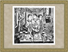 Кружок космической физики. Авторский офорт, 1977 г.