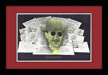 КГБ: фиктивные документы, изъятые у вражеских агентов. Советский плакат