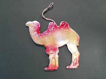 Верблюд, винтажная игрушка СССР из картона