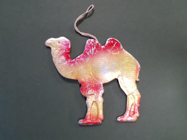 Верблюд, винтажная игрушка СССР из картона