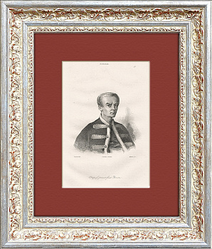 Портрет Дмитрия Отрепьева (Лжедмитрия), старинная гравюра