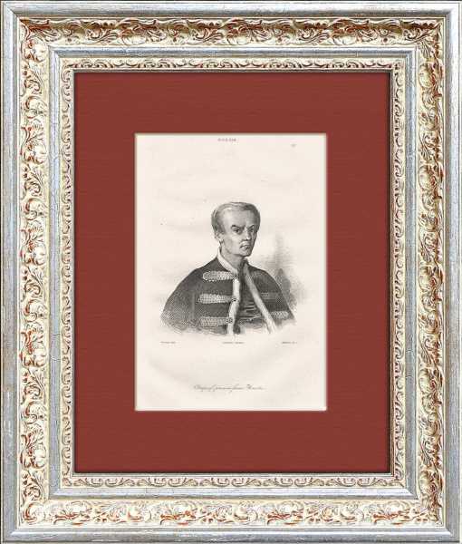 Портрет Дмитрия Отрепьева (Лжедмитрия), старинная гравюра