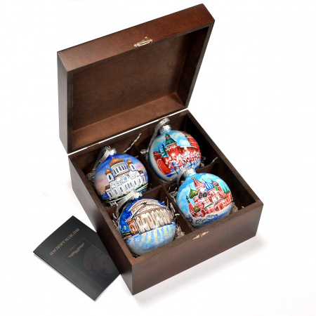 Новогодний набор "Виды Москвы". Авторская работа художника