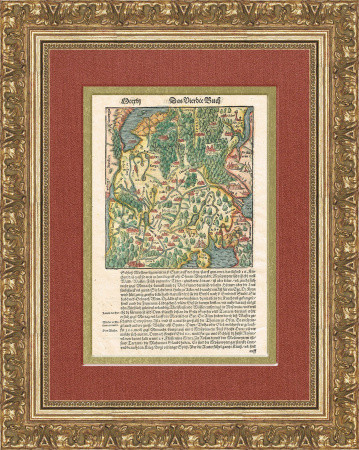 Старинная карта Московии Себастиана Мюнстера, 1588 год
