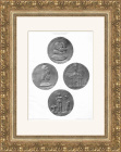 Редкие серебряные монеты эпохи Возрождения, старинная фототипия