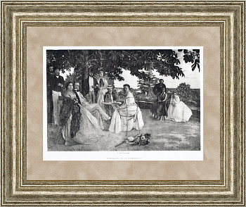 Семейный портрет, гелиогравюра по картине Ж.-Ф. Базиля, 1910 г.