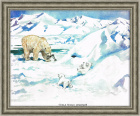 Белые медведи в Арктике. Советский плакат