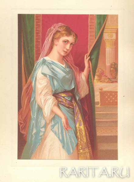 Библейская картина "Руфь", хромолитография конца 19 в.