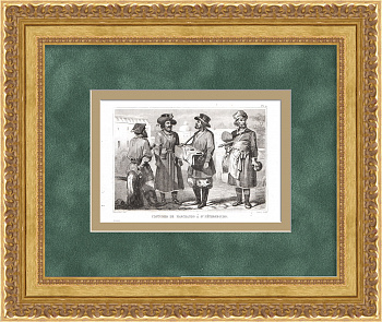 Торговцы Санкт-Петербурга. Старинная гравюра