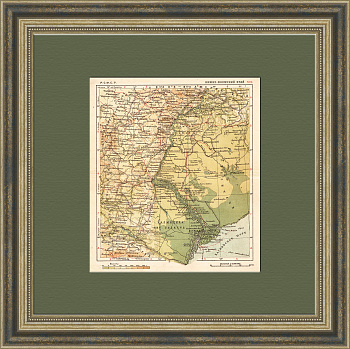 Нижне-Волжский край: Саратов, Волгоград, АССР Немцев Поволжья. Довоенная карта