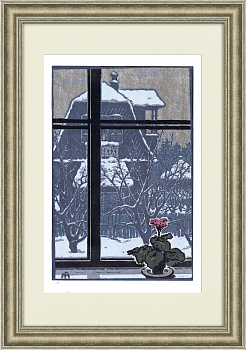 Зима за окном. Советская гравюра