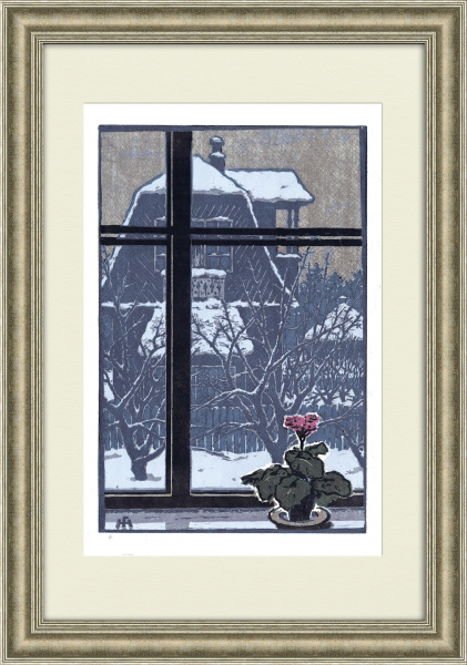 Зима за окном. Советская гравюра Зима за окном. Советская гравюра