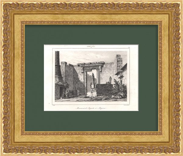 Древняя Армения. Храм Августа в Ангоре, старинная гравюра