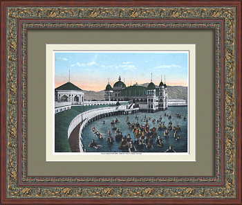 Курорт Солтэйр в штате Юта. Антикварная, тиражная графика