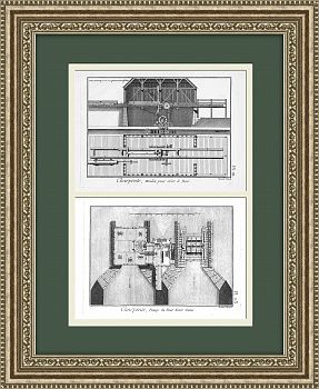 Водяные мельницы во Франции конца 18 в. на старинных гравюрах из энциклопедии Д. Дидро