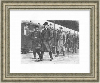 Дзержинский на вокзале в Варшаве в 1910 году