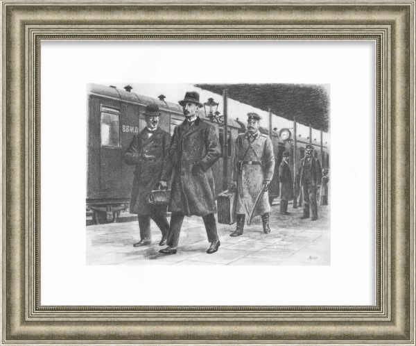 Дзержинский на вокзале в Варшаве в 1910 году