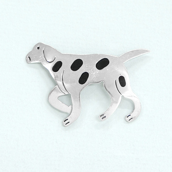 Дизайнерская брошь из серебра "Далматин"