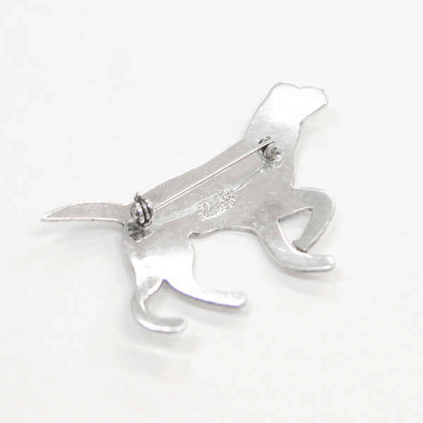 дизайнерская брошь из серебра "далматин"