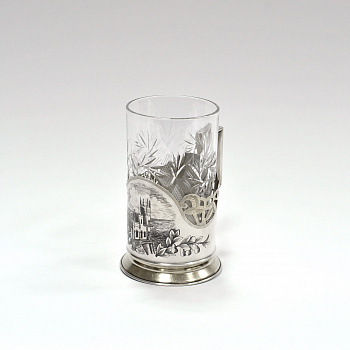 Старинный серебряный подстаканник, 1954 г. Ласточкино гнездо, Крым Старинный серебряный подстаканник, 1954 г. Ласточкино гнездо, Крым