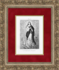 Непорочное зачатие Девы Марии. Гравюра с картины Э. Мурильо