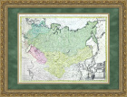 Карта Российской империи 1786 года. Гравированная с ручной раскраской, коллекционный раритет
