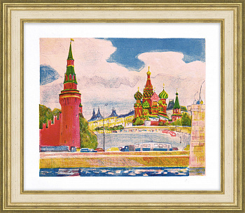 Васильевский спуск, Москва. Автолитография