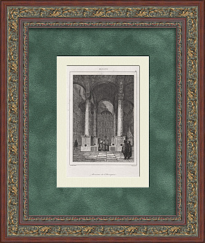 Успенский собор Московского Кремля. Старинная гравюра 19 века