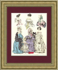 Утренние и вечерние платья. Мода 1836 IV. Антикварная гравюра