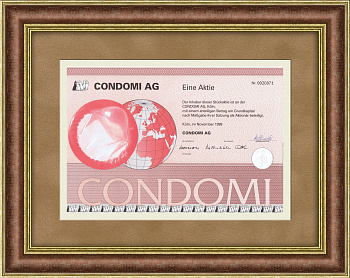 Презервативы, акция компании Condomi Ag 1999 года. Редкий экземпляр Презервативы, акция компании Condomi Ag 1999 года. Редкий экземпляр